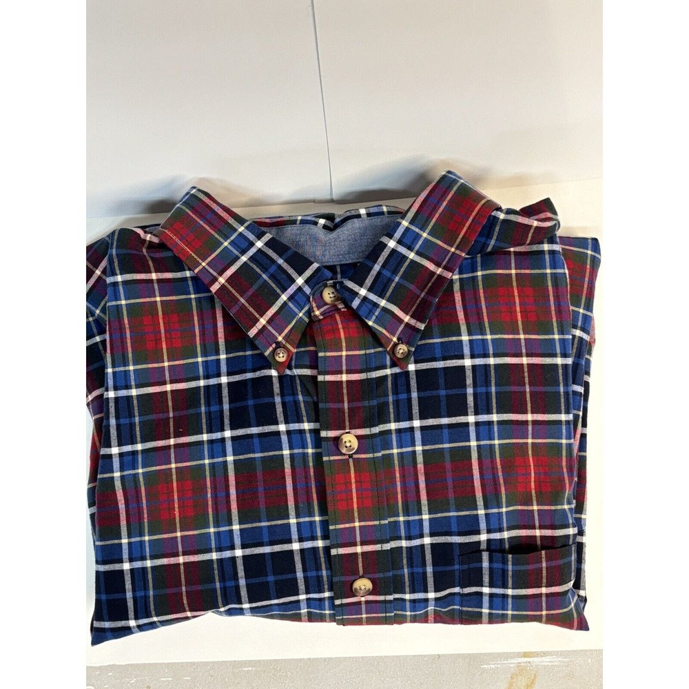 IZOD Men's Long Sleeve Plaid Shirt Heritage Tartan Size 2XL